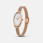 Women Quartz Pink Mother Of Pearl Dial Analog Stainless Steel Watch DW0DL2201