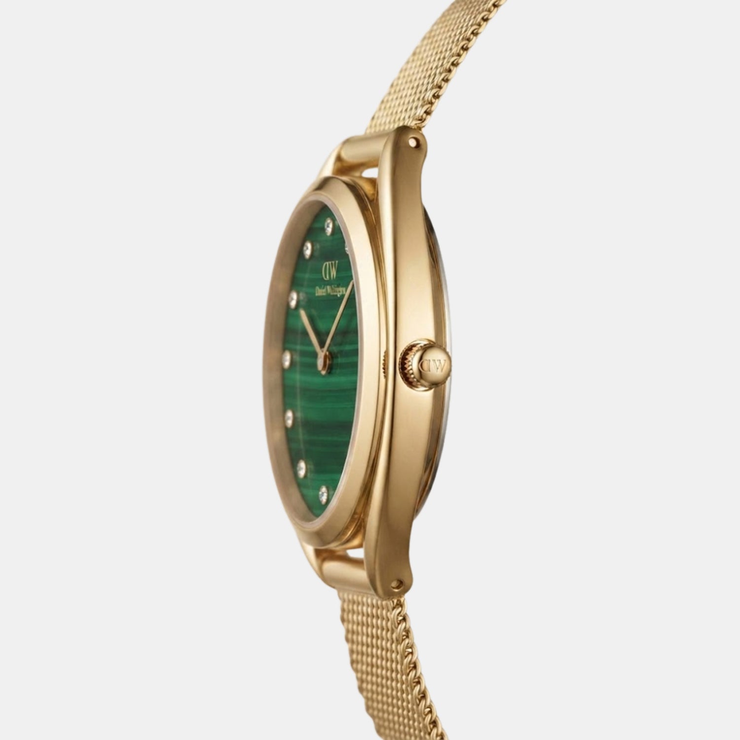 Women Quartz Green Dial Analog Stainless Steel Watch DW0DL2202