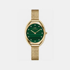 Women Quartz Green Dial Analog Stainless Steel Watch DW0DL2202
