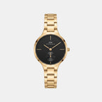 Women Quartz Black Dial Analog Stainless Steel Watch DW0DL2300