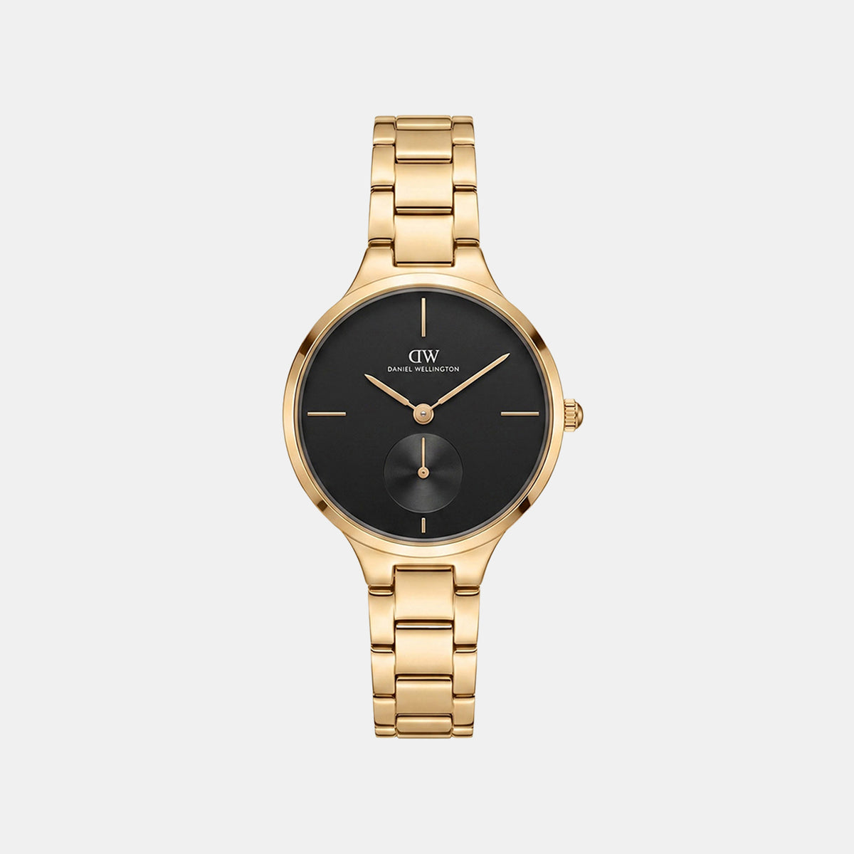 Women Quartz Black Dial Analog Stainless Steel Watch DW0DL2300