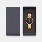 Women Quartz Black Dial Analog Stainless Steel Watch DW0DL2300
