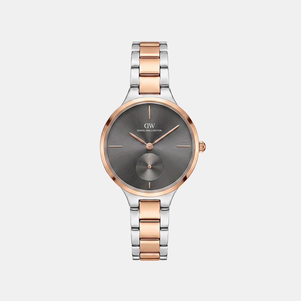 Women Quartz Grey Dial Analog Stainless Steel Watch DW0DL2301