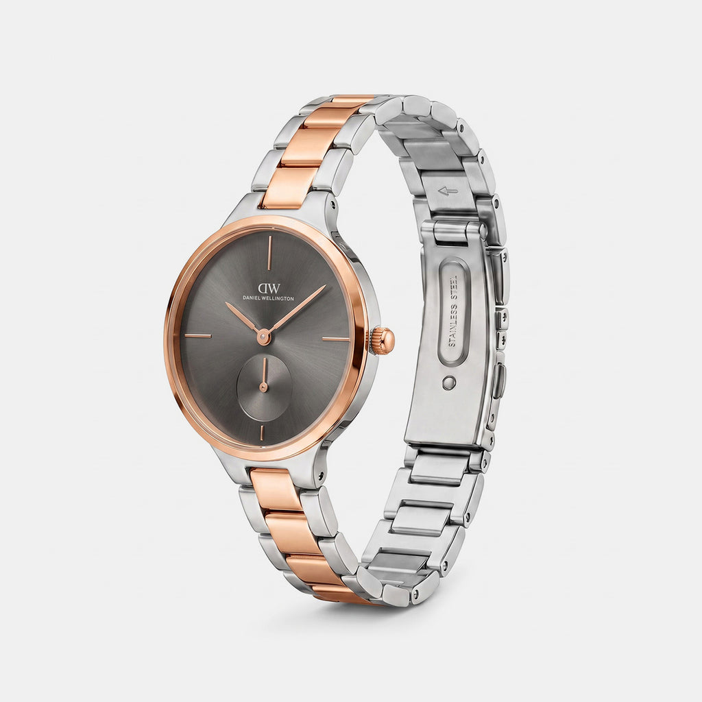 Women Quartz Grey Dial Analog Stainless Steel Watch DW0DL2301