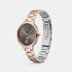 Women Quartz Grey Dial Analog Stainless Steel Watch DW0DL2301