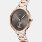 Women Quartz Grey Dial Analog Stainless Steel Watch DW0DL2301