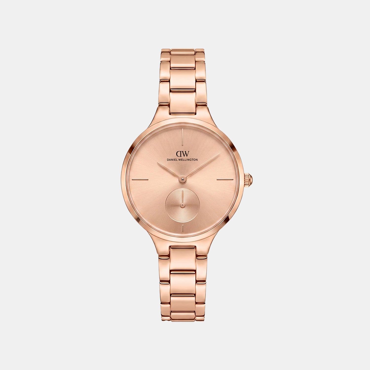 Women Quartz Rose Gold Dial Analog Stainless Steel Watch DW0DL2302