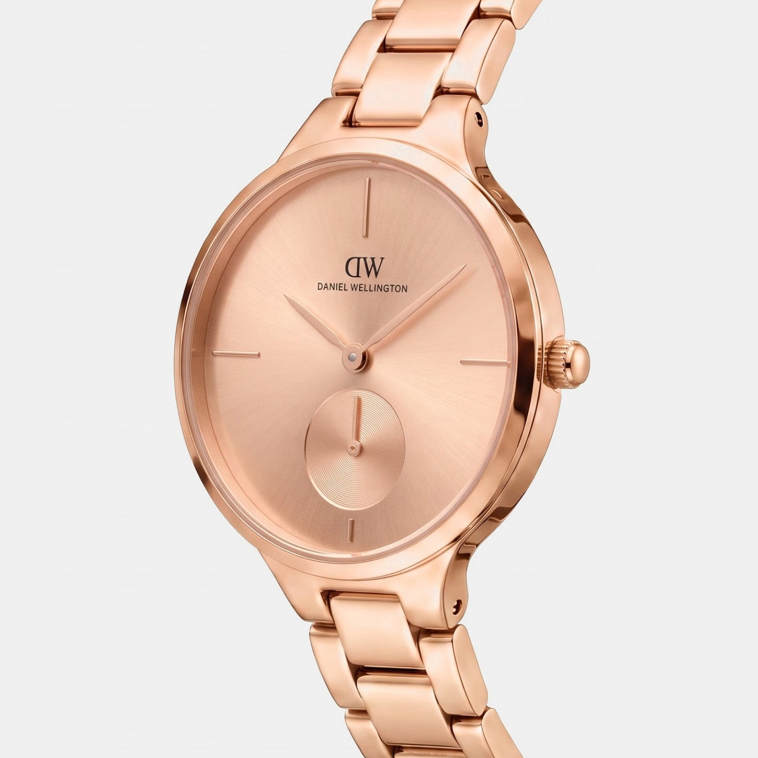 Women Quartz Rose Gold Dial Analog Stainless Steel Watch DW0DL2302