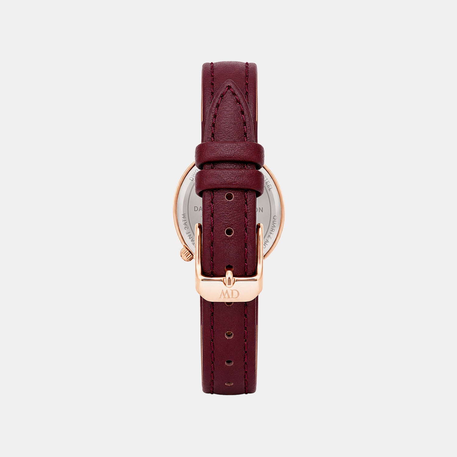 Women Quartz Burgundy Dial Analog Leather Watch DW0DL2401