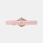 Women Quartz Mother Of Pearl Dial Analog Leather Watch DW0DL2501