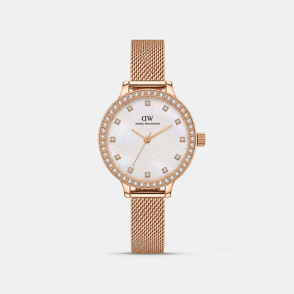 Women Quartz Mother Of Pearl Dial Analog Stainless Steel Watch DW0DL2502