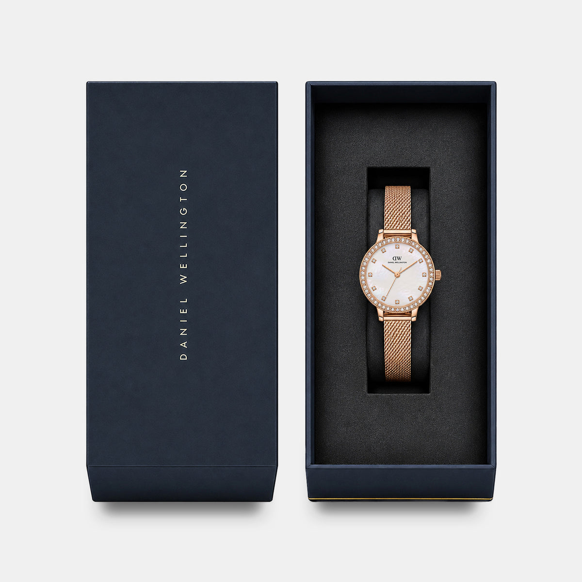 Women Quartz Mother Of Pearl Dial Analog Stainless Steel Watch DW0DL2502