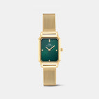 Women Quartz Green Dial Analog Mesh Watch DW0DL2600
