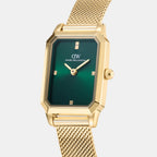 Women Quartz Green Dial Analog Mesh Watch DW0DL2600