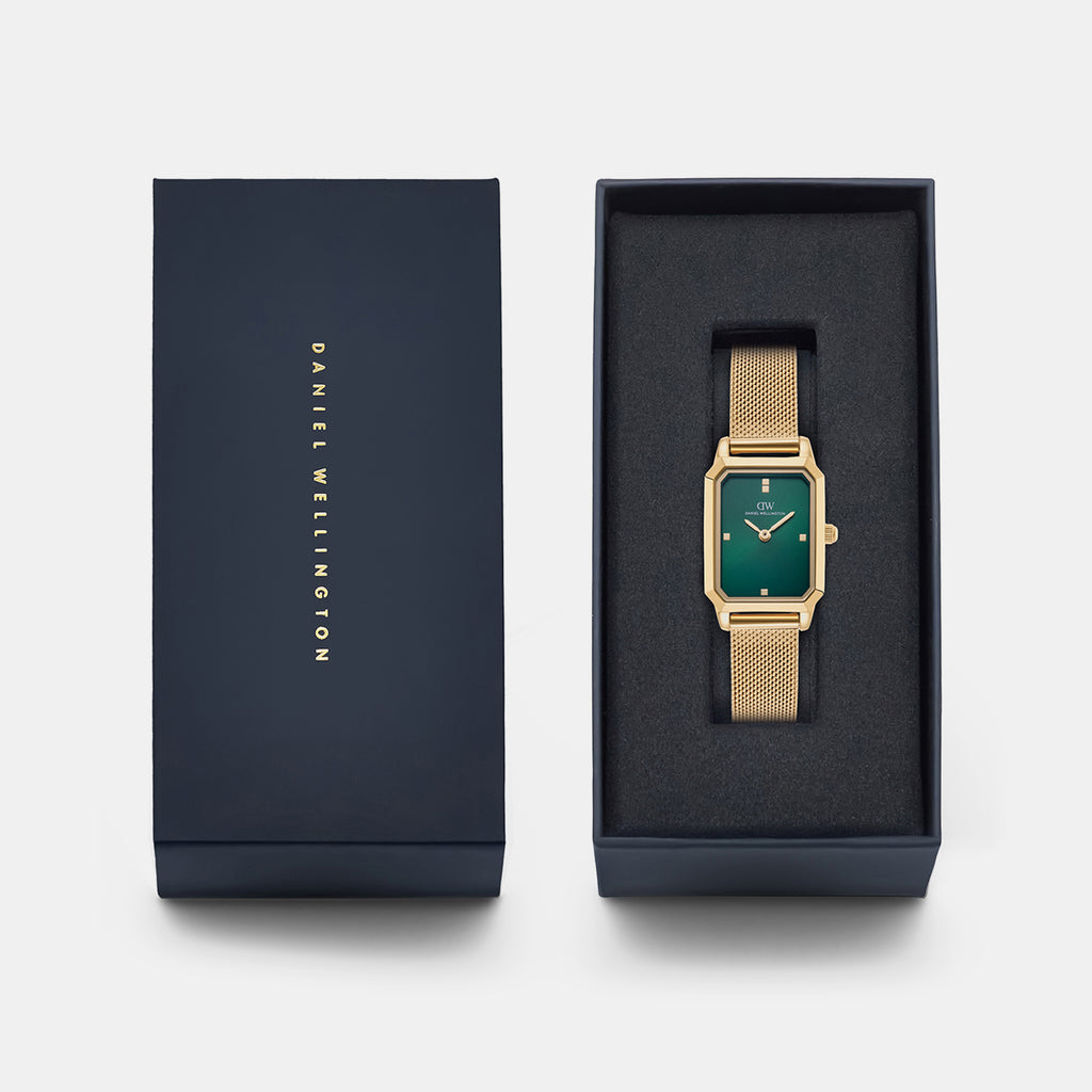 Women Quartz Green Dial Analog Mesh Watch DW0DL2600