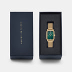 Women Quartz Green Dial Analog Mesh Watch DW0DL2600