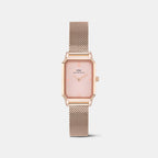 Women Quartz Rose Gold Dial Analog Mesh Watch DW0DL2601