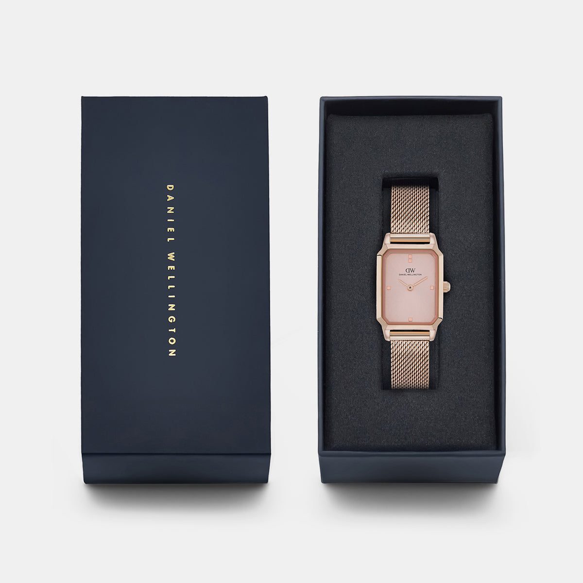 Women Quartz Rose Gold Dial Analog Mesh Watch DW0DL2601