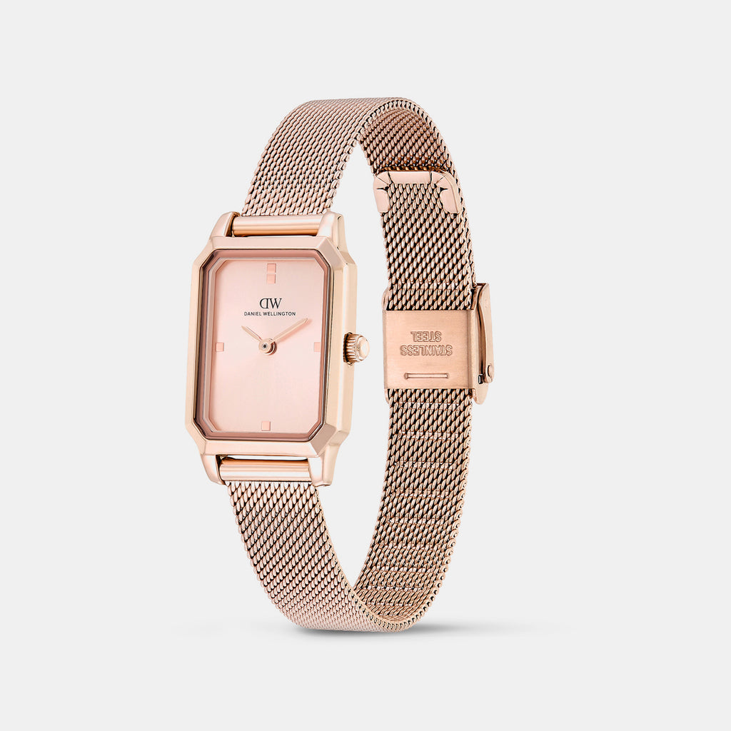 Women Quartz Rose Gold Dial Analog Mesh Watch DW0DL2601
