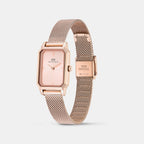 Women Quartz Rose Gold Dial Analog Mesh Watch DW0DL2601
