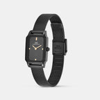 Women Quartz Black Dial Analog Stainless Steel Watch DW0DL2602