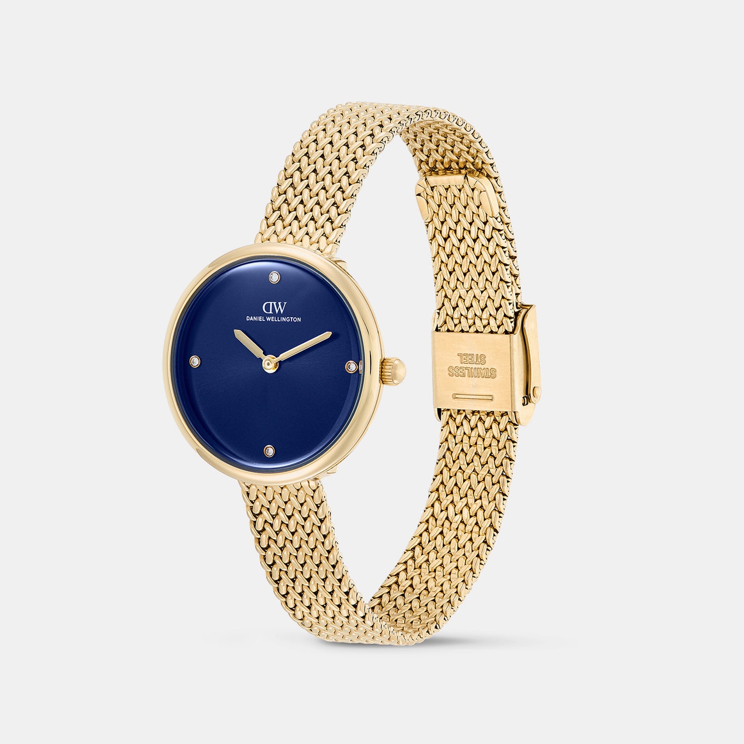 Women Quartz Blue Dial Analog Stainless Steel Watch DW0DL2700