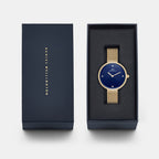 Women Quartz Blue Dial Analog Stainless Steel Watch DW0DL2700