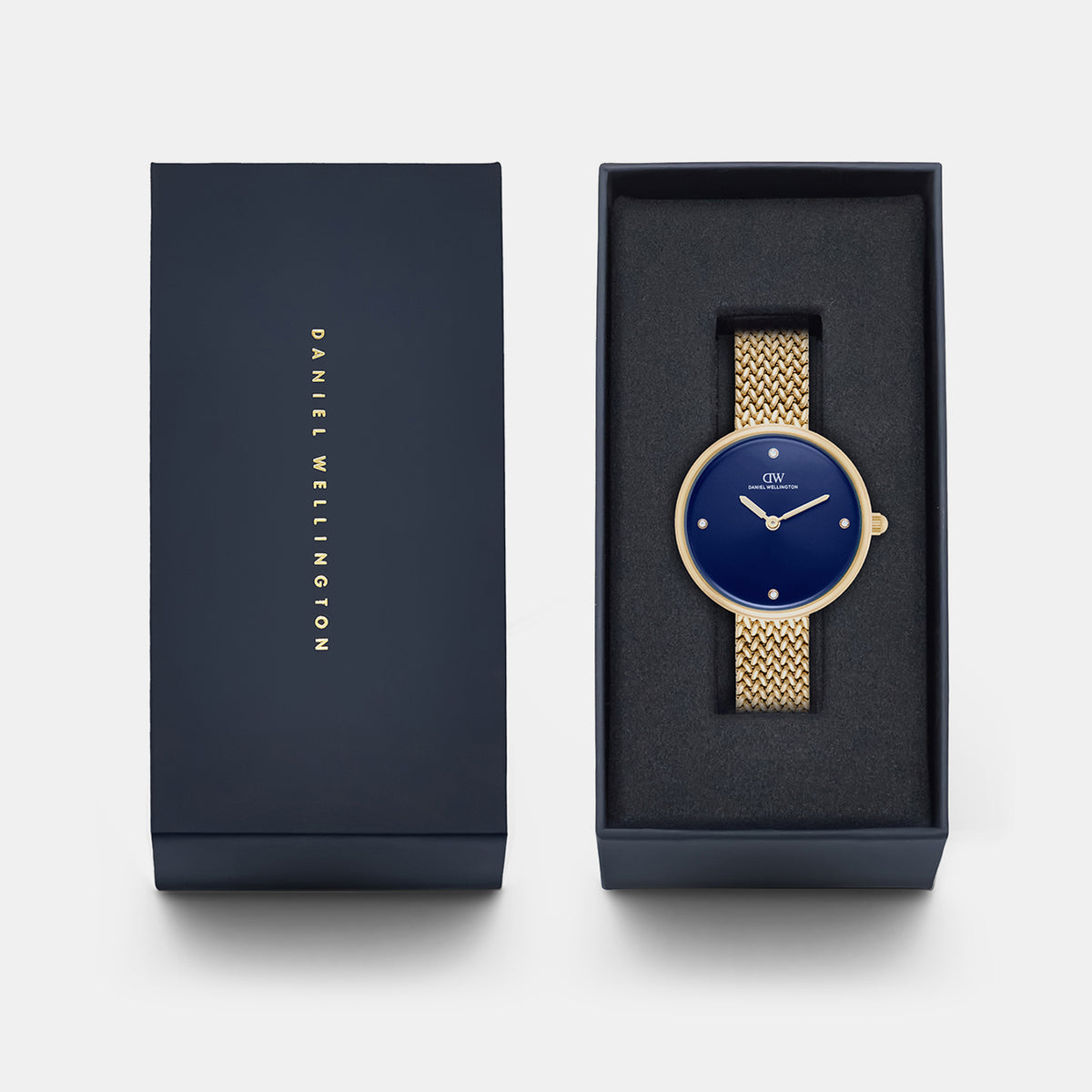 Women Quartz Blue Dial Analog Stainless Steel Watch DW0DL2700