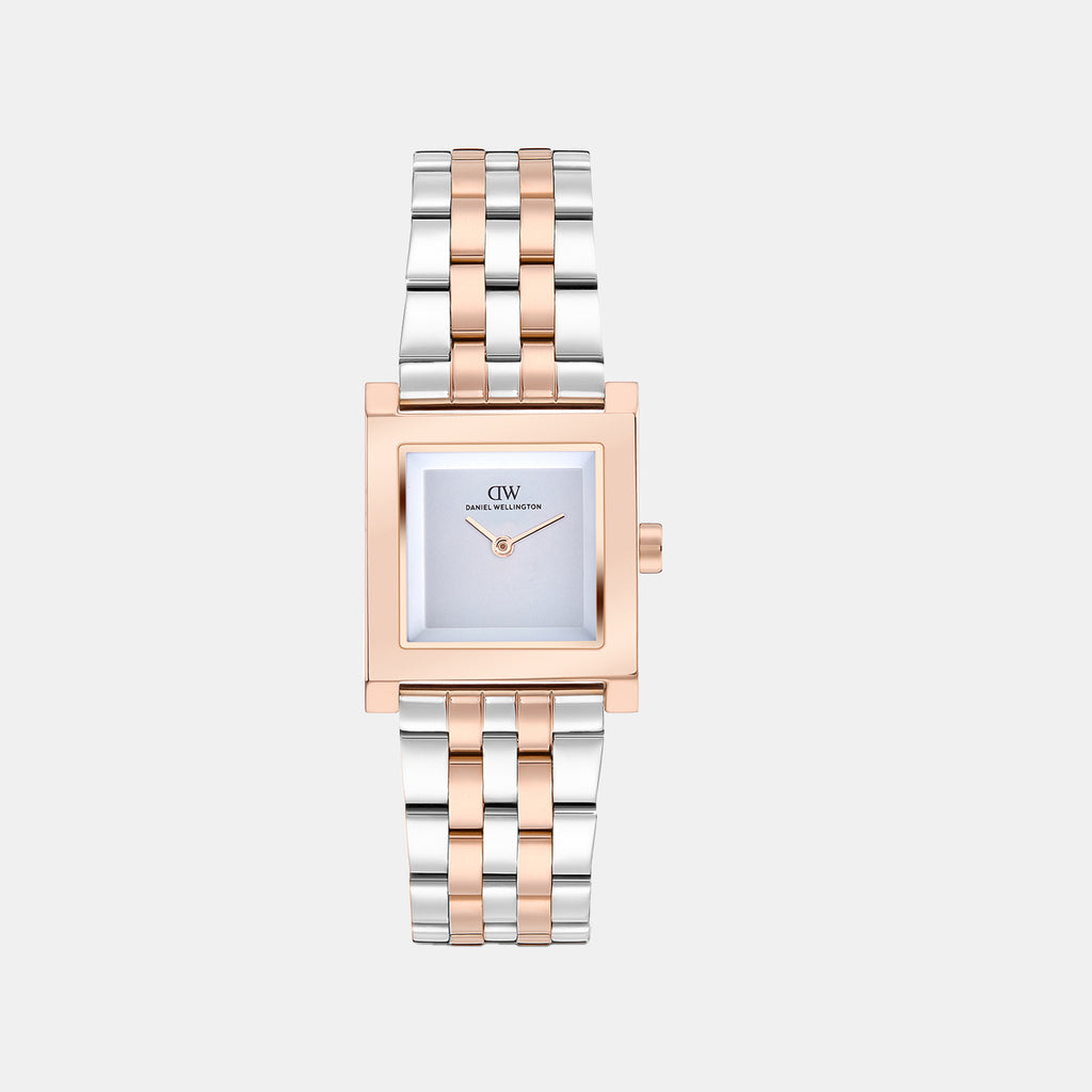 Women Quartz Silver Dial Analog Stainless Steel Watch DW0DL2800