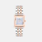 Women Quartz Silver Dial Analog Stainless Steel Watch DW0DL2800
