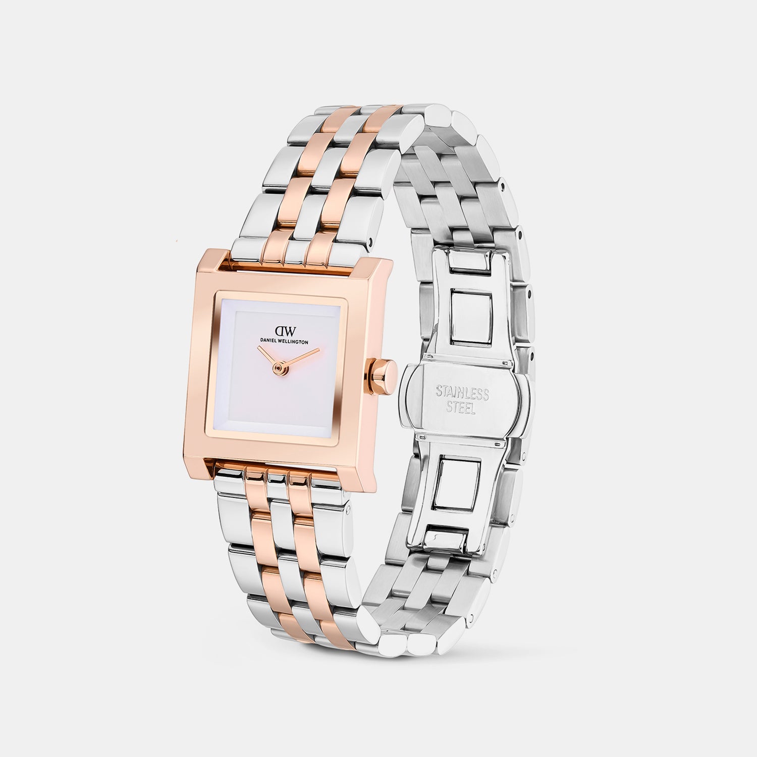 Women Quartz Silver Dial Analog Stainless Steel Watch DW0DL2800