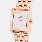 Women Quartz Silver Dial Analog Stainless Steel Watch DW0DL2801