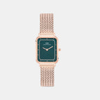 Women Quartz Green Dial Analog Stainless Steel Watch DW0DL2901