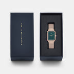 Women Quartz Green Dial Analog Stainless Steel Watch DW0DL2901