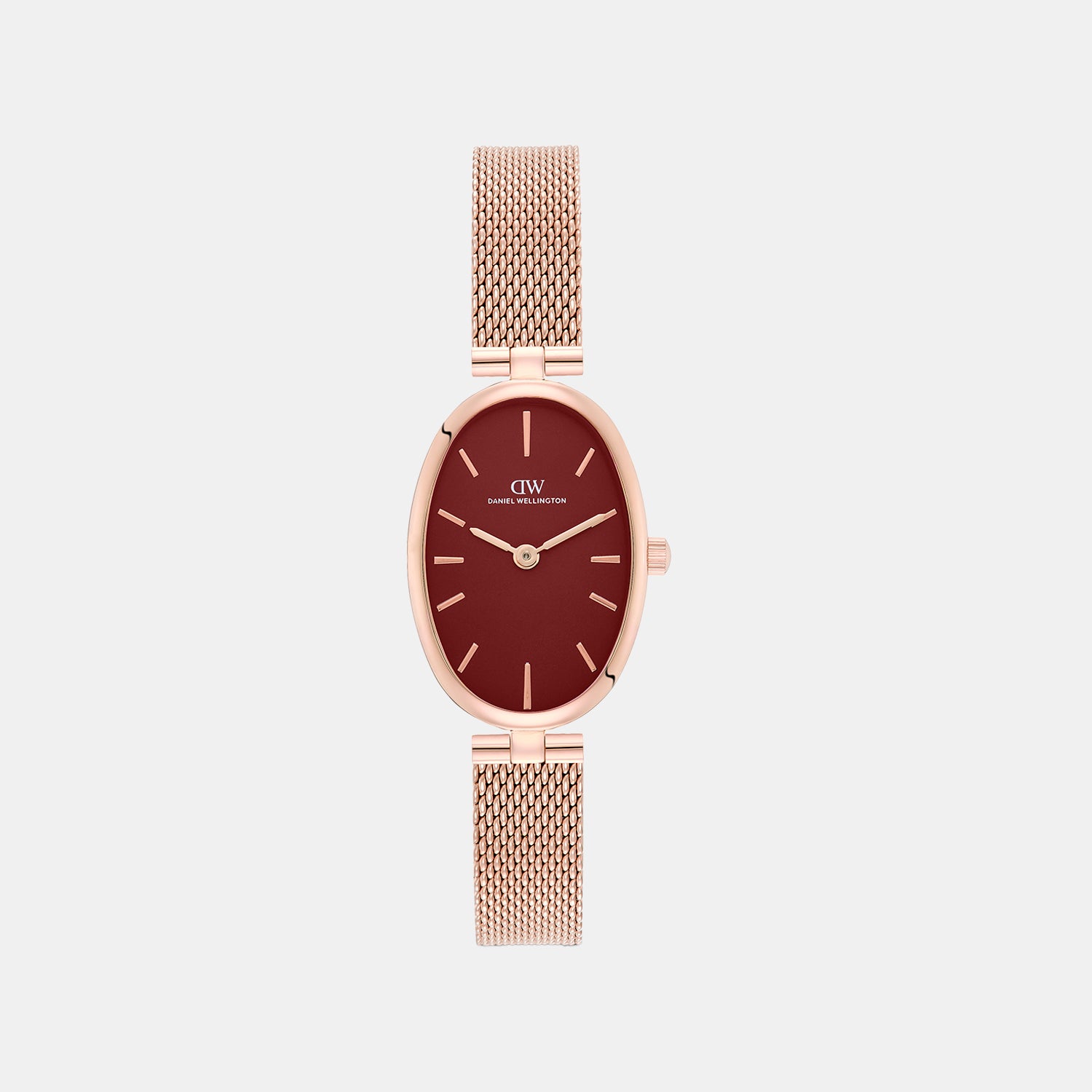 Women Quartz Burgundy Dial Analog Stainless Steel Watch DW0DL3001