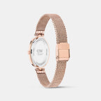 Women Quartz Burgundy Dial Analog Stainless Steel Watch DW0DL3001