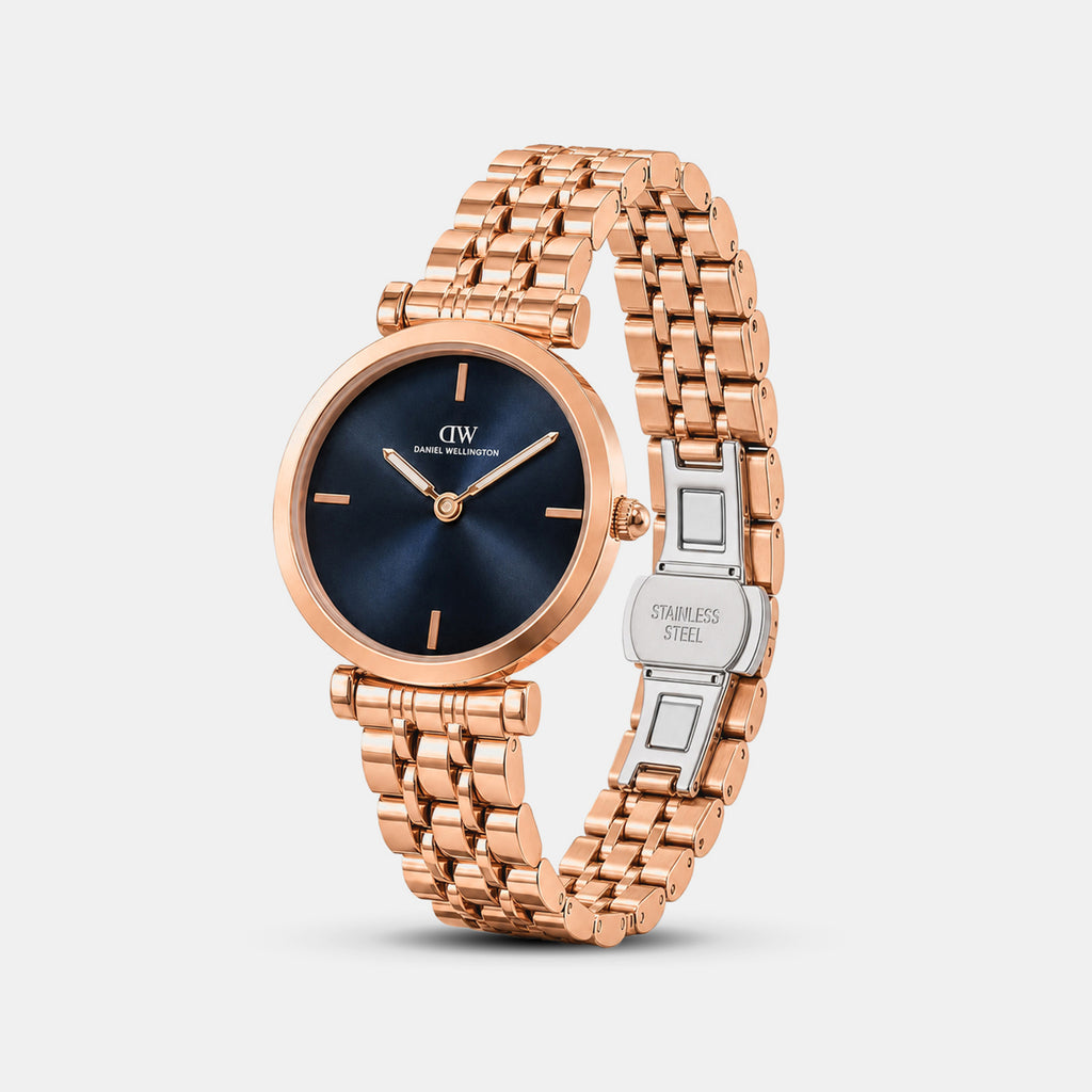Women Quartz Blue Dial Analog Stainless Steel Watch DW0DL3100