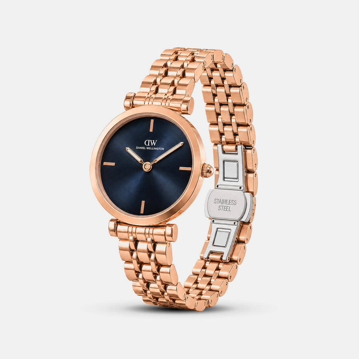 Women Quartz Blue Dial Analog Stainless Steel Watch DW0DL3100
