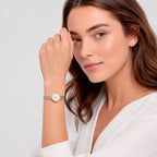 Women Quartz Silver Dial Analog Stainless Steel Watch DW0DL3101