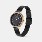 Women Quartz Black Dial Analog Stainless Steel Watch DW0DL3200