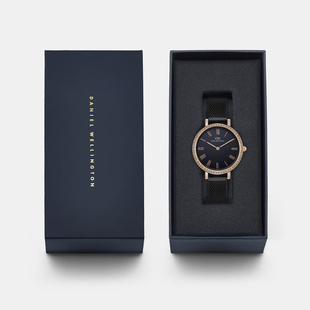 Women Quartz Black Dial Analog Stainless Steel Watch DW0DL3200