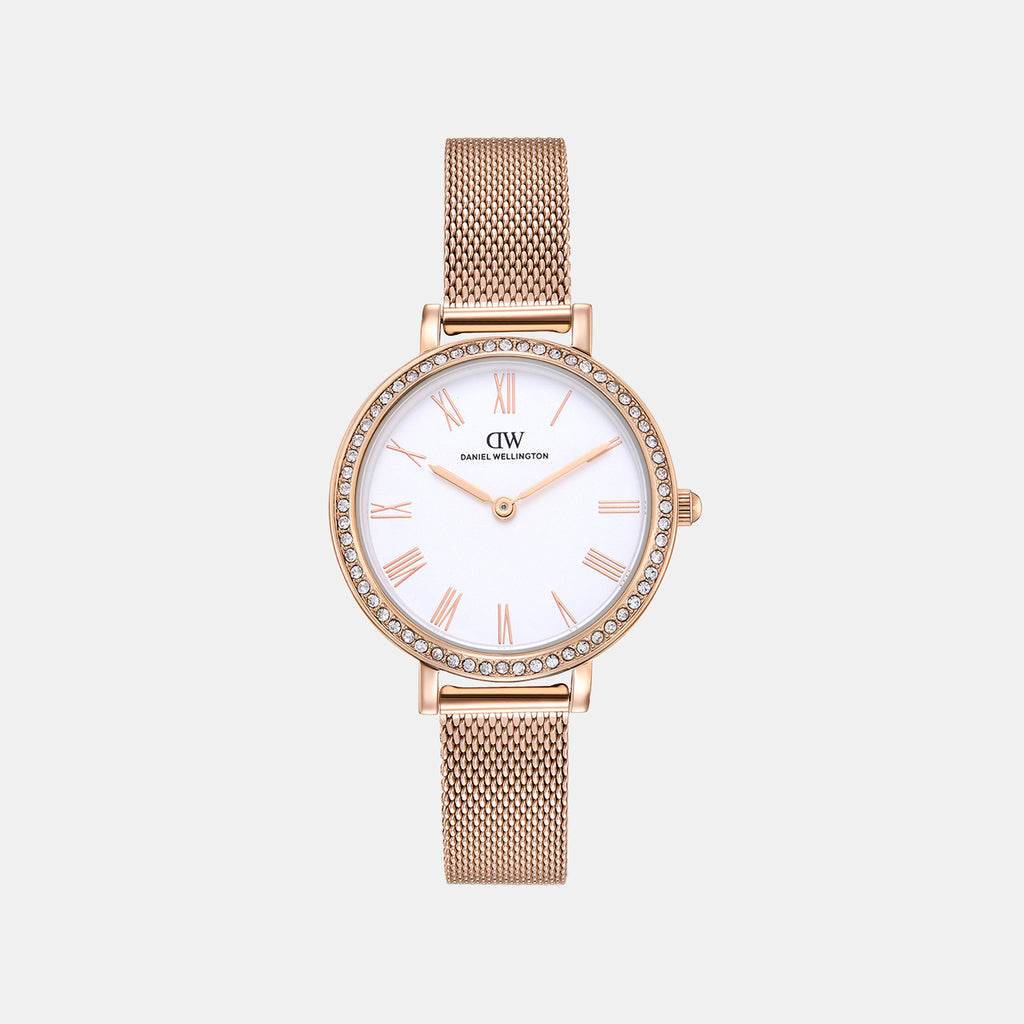 Women Quartz Silver Dial Analog Stainless Steel Watch DW0DL3201