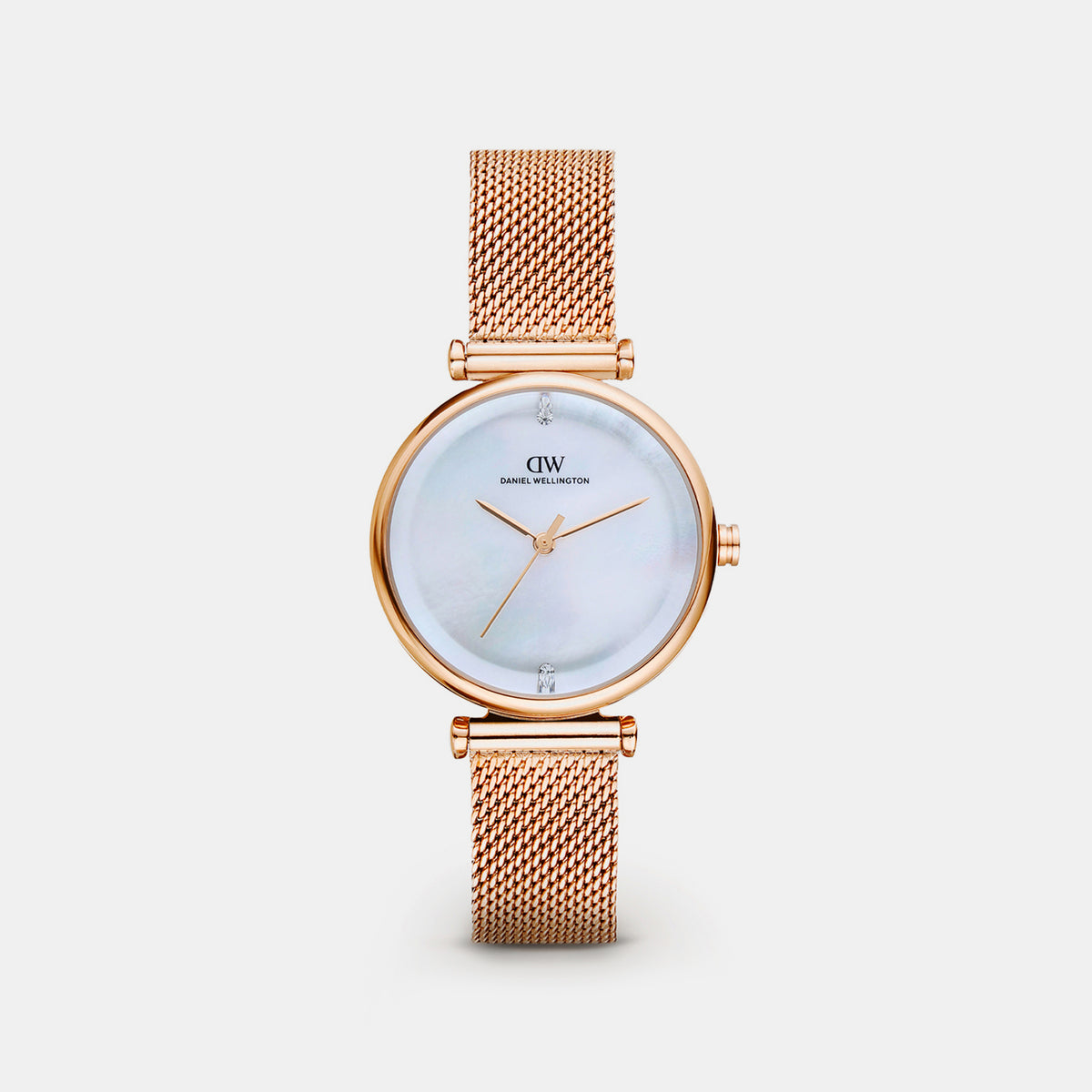 Women Quartz Mother Of Pearl Dial Analog Mesh Watch DW0DL3300