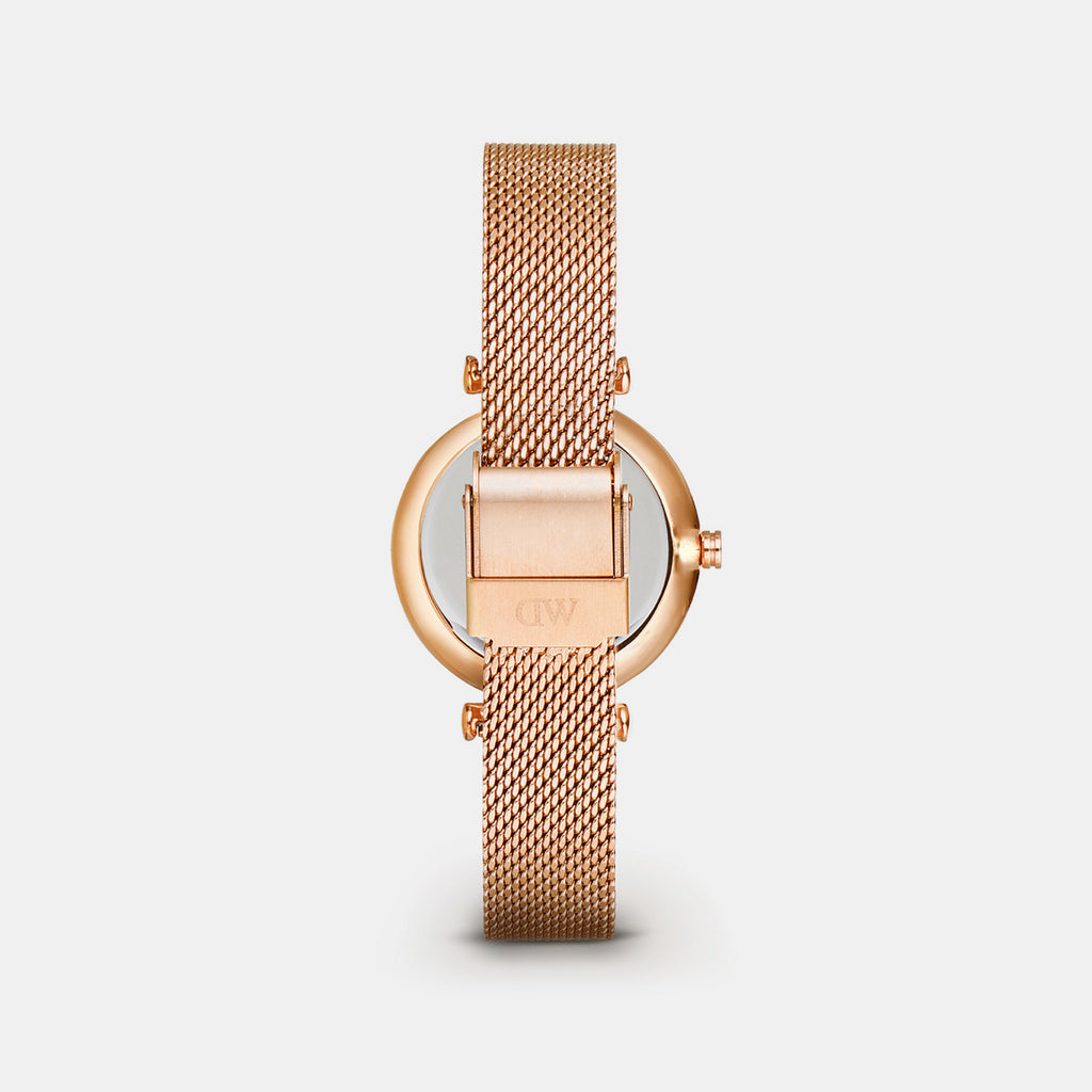 Women Quartz Mother Of Pearl Dial Analog Mesh Watch DW0DL3300