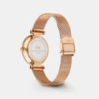 Women Quartz Mother Of Pearl Dial Analog Mesh Watch DW0DL3300