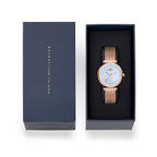 Women Quartz Mother Of Pearl Dial Analog Mesh Watch DW0DL3300