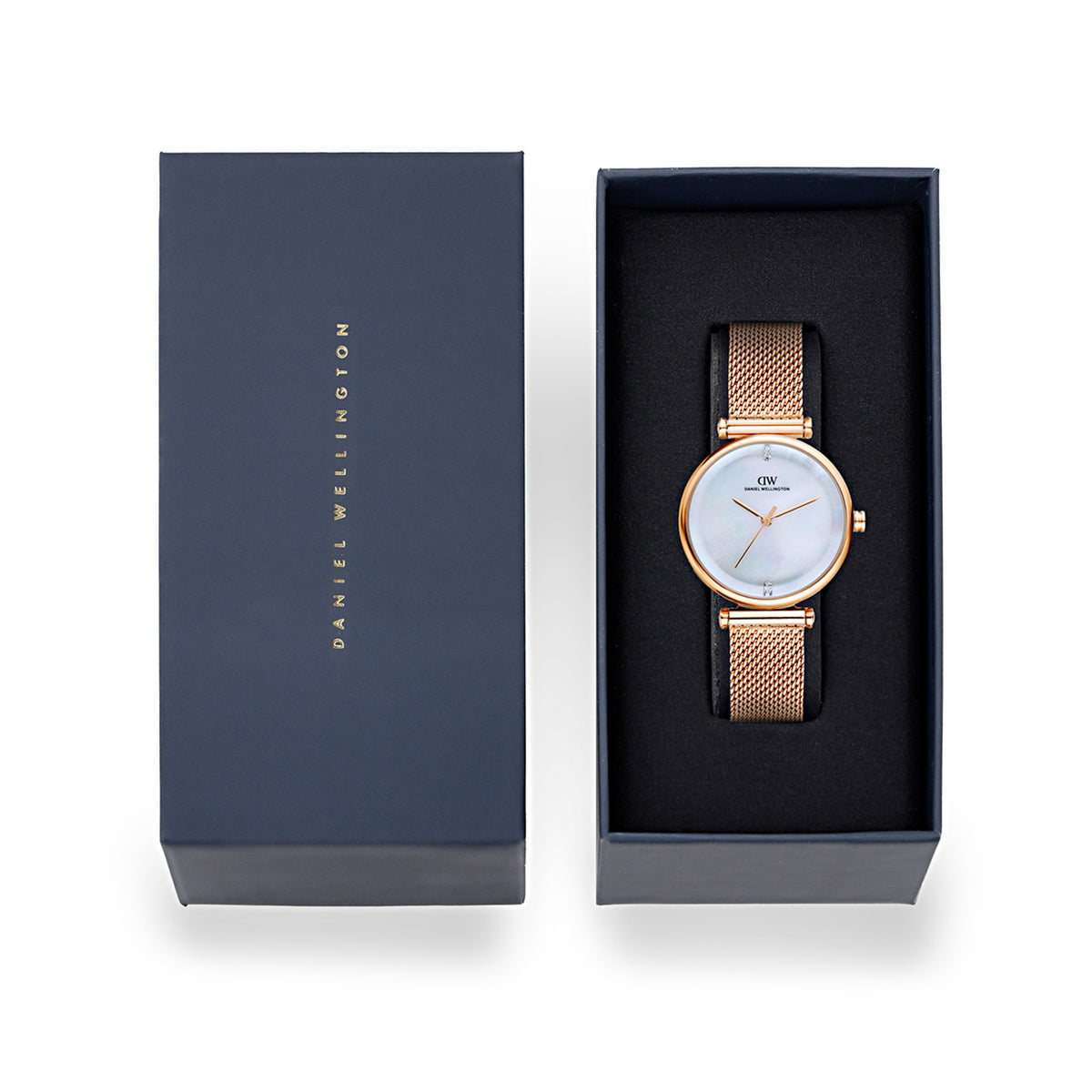 Women Quartz Mother Of Pearl Dial Analog Mesh Watch DW0DL3300