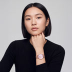 Women Quartz Mother Of Pearl Dial Analog Stainless Steel Watch DW0DL3301