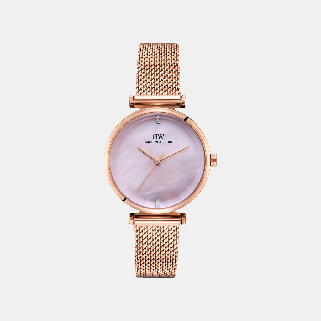Women Quartz Mother Of Pearl Dial Analog Stainless Steel Watch DW0DL3301
