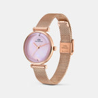 Women Quartz Mother Of Pearl Dial Analog Stainless Steel Watch DW0DL3301